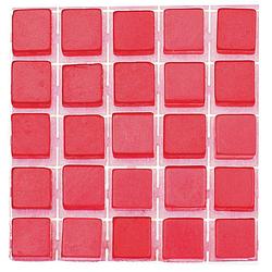 Foto van 357x stuks mozaieken maken steentjes/tegels kleur rood 5 x 5 x 2 mm - mozaiektegel