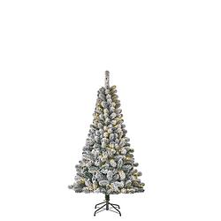 Foto van Black box - millington kunstkerstboom groen led frosted 60l h120 d71 cm