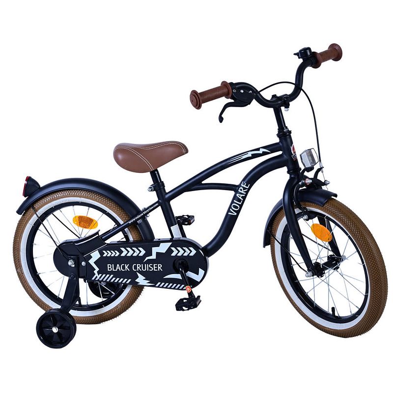 Foto van Volare black cruiser kinderfiets - 16 inch - zwart