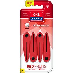 Foto van Dr. marcus easy clip red fruits luchtverfrisser met neutrafresh technologie - 4 clips voor 4 sterktes