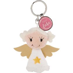 Foto van Nici sleutelhanger alles liebe junior 7 cm pluche wit/roze