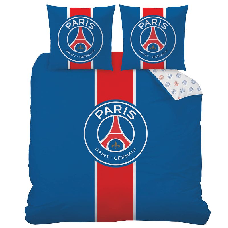 Foto van Paris saint germain classic dekbedovertrek - lits jumeaux - 240 x 220 cm - multi