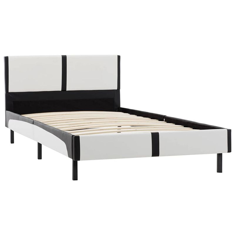 Foto van The living store bedframe - klassiek design - ijzer/mdf - 210x95x68 cm - geschikt voor 90x200 cm matras - kleur-