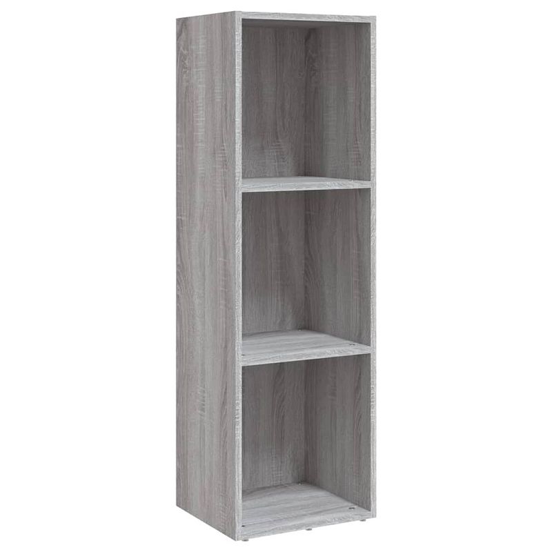 Foto van The living store boekenkast - eikenhout - 36 x 30 x 114 cm - grijs sonoma eiken