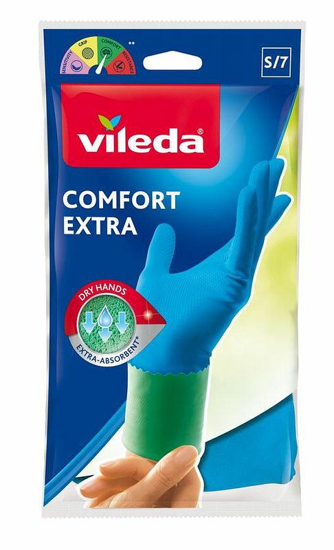 Foto van Vileda handschoenen comfort extra s