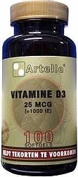 Foto van Artelle vitamine d3 25mcg 100st