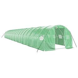 Foto van The living store broeikas - xxl - groen - 20 x 3 x 2 m - pe en gegalvaniseerd staal