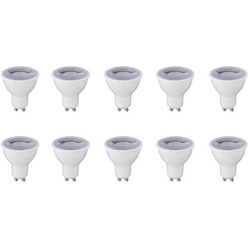 Foto van Led spot 10 pack - gu10 fitting - dimbaar - 6w - warm wit 3000k