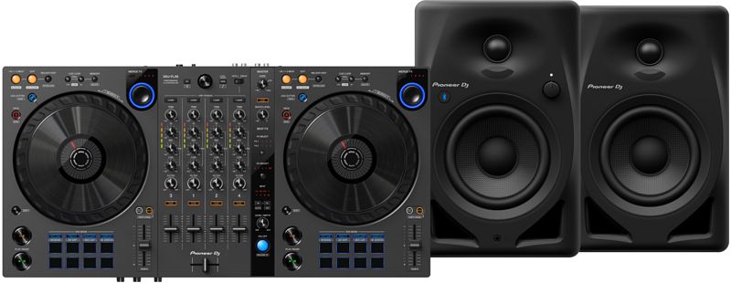 Foto van Pioneer dj ddj-flx6 + pioneer dj dm-40d-bt zwart