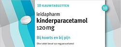 Foto van Leidapharm kind paracetamol kauwtabletten 120mg 10st