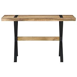 Foto van The living store eettafel industriële stijl - hout - 120 x 60 x 76 cm