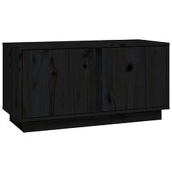 Foto van Vidaxl tv-meubel 80x35x40,5 cm massief grenenhout zwart