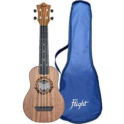 Foto van Flight travel series tus50 walnut salamander sopraan ukelele met gigbag