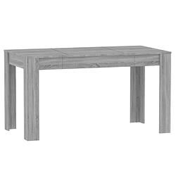 Foto van The living store eetkamertafel - grijs sonoma eiken - 140 x 74.5 x 76 cm - bewerkt hout