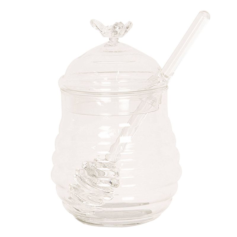 Foto van Clayre & eef honingpot met lepel ø 8*12 cm transparant glas