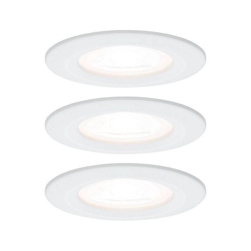 Foto van Paulmann nova inbouwlamp voor badkamer set van 3 stuks led gu10 19.5 w ip44 wit (mat)