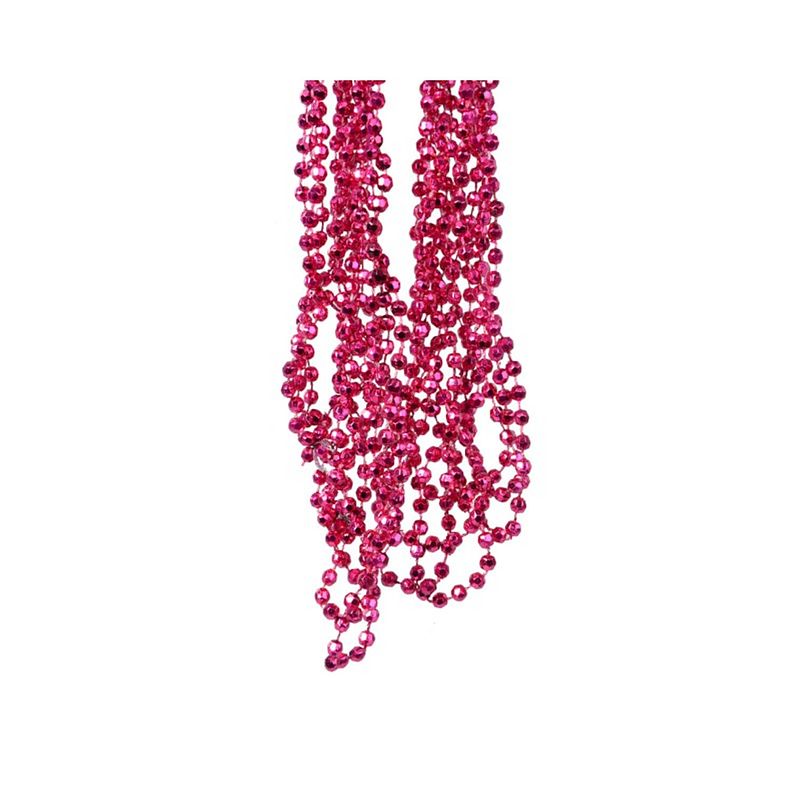 Foto van Kralenketting diamant l270 cm m.roze decoris