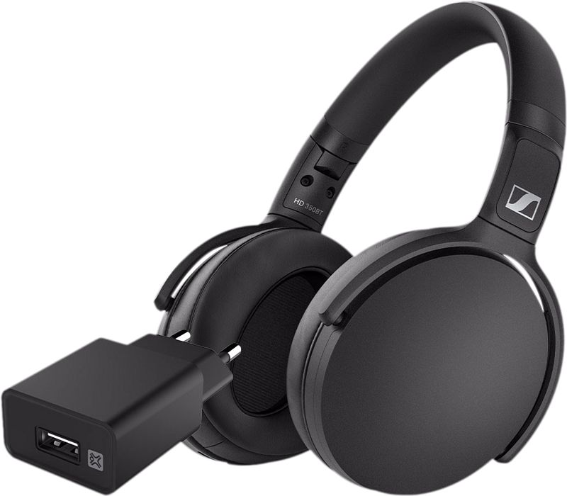 Foto van Sennheiser hd350bt + xtrememac oplader met usb a poort 12w