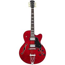 Foto van Sire larry carlton h7f see through red semi-akoestische gitaar