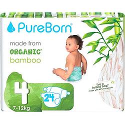 Foto van Pureborn baby luiers made from organic bamboo size 4 712kg 24 stuks 900g bij jumbo