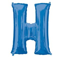 Foto van Amscan folieballon letter h 66 x 81 cm blauw