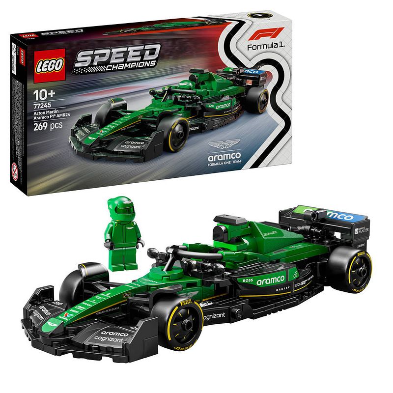 Foto van Lego speed champions aston martin aramco f1 amr24 racewagen 77245