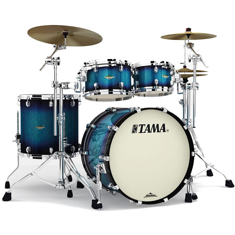 Foto van Tama ma42tzs-meb starclassic maple molten electric blue burst 4d. shellset