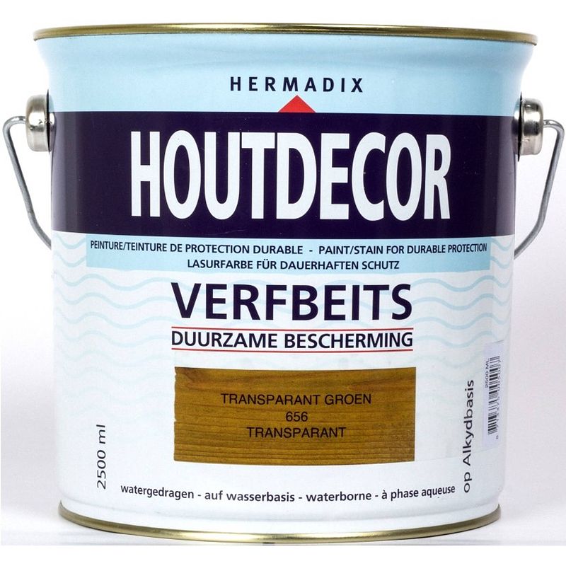 Foto van Hermadix - houtdecor 656 transparant groen 2500 ml