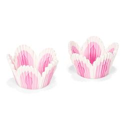 Foto van Patisse cupcakevormen 5 cm papier roze/wit 48 stuks