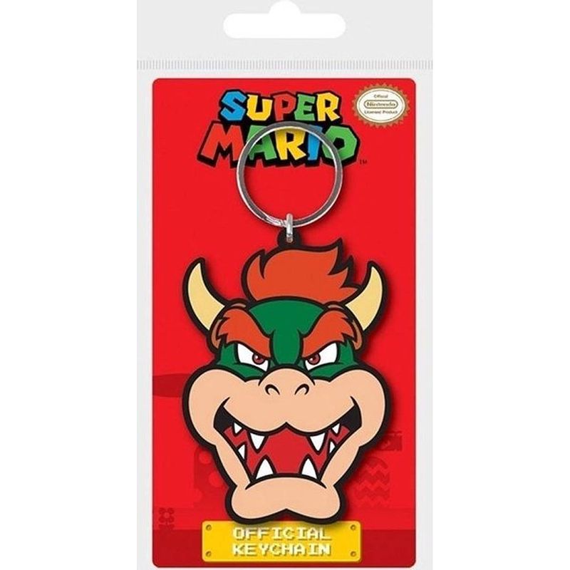 Foto van Pyramid international sleutelhanger super mario bowser 6 cm rood