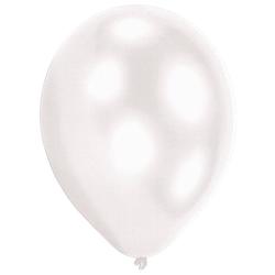 Foto van Amscan ballonnen led 27,5 cm latex wit 5 stuks