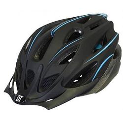 Foto van Cycle tech fietshelm fuse unisex matzwart/blauw maat m