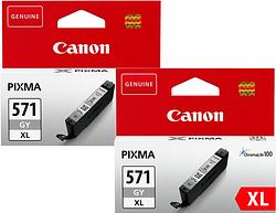 Foto van Canon cli-571xl cartridges grijs duo pack