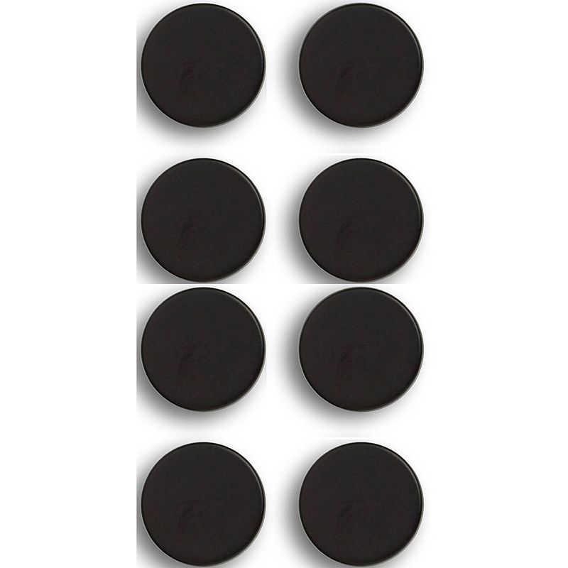 Foto van Whiteboard/koelkast magneten extra sterk - 8x - mat zwart - 2 cm - magneten