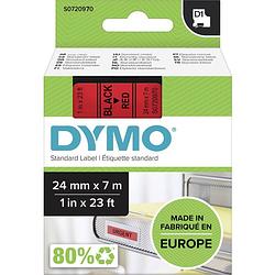 Foto van Dymo 53717 labeltape tapekleur: rood tekstkleur: zwart 24 mm 7 m