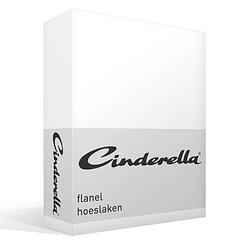 Foto van Cinderella flanel hoeslaken - 100% geruwde flanel-katoen - 2-persoons (140x200/210 cm) - white