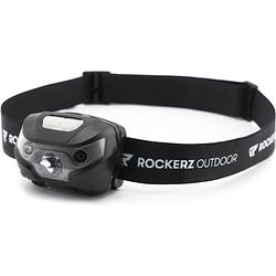 Foto van Rockerz outdoor - hoofdlamp - smart sensor - oplaadbaar - led verlichting voor op je hoofd - waterproof - kleur: zwart