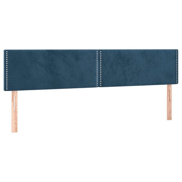 Foto van Vidaxl hoofdborden 2 st 100x5x78/88 cm fluweel donkerblauw