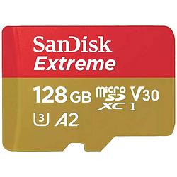 Foto van Sandisk extreme microsdxc-kaart 128 gb class 10 uhs-i schokbestendig, waterdicht