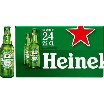 Foto van Heineken premium pilsener bier draaidop fles 24 x 25cl bij jumbo