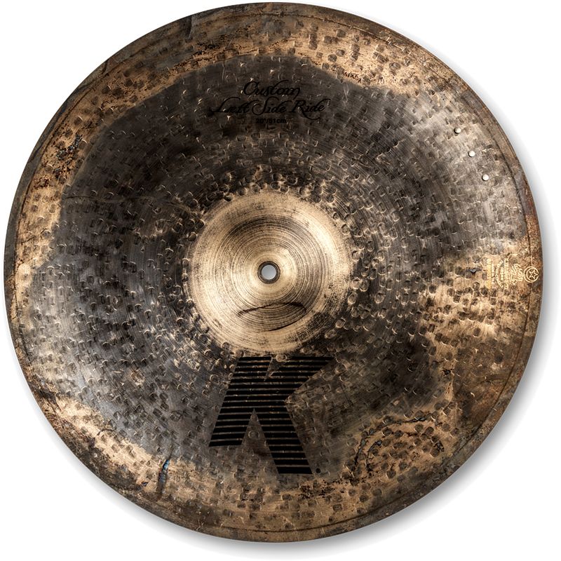 Foto van Zildjian k custom left side ride 20 inch ride bekken met rivets