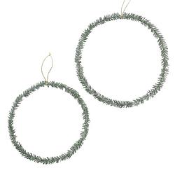 Foto van Boltze home decohanger cirkel set a 2 glitter groen