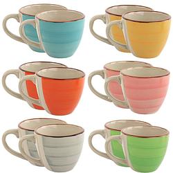 Foto van Otix espresso kopjes - koffie - set van 12 - meerdere kleuren - 90 ml - aardewerk