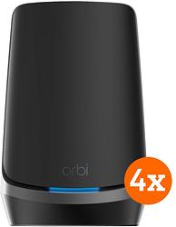 Foto van Netgear orbi rbke963 mesh wifi 6e zwart (4-pack)