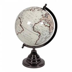 Foto van Vintage look wereldbol op houten voet 20 cm - wereldbollen