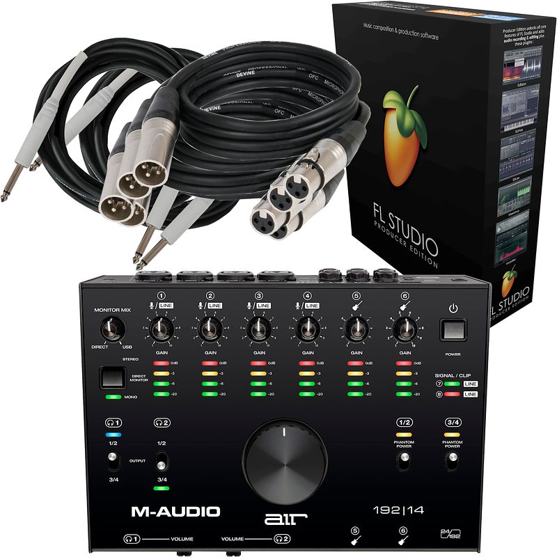 Foto van M-audio air 192|14 studiobundel met fl studio producer edition