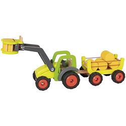 Foto van Goki tractor met hooiwagen junior 55 x 16 cm hout 7-delig