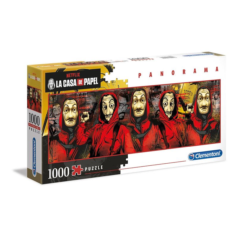 Foto van Clementoni netflix la casa de papel team puzzel 1000 stukjes