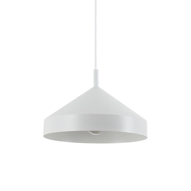 Foto van Landelijke hanglamp yurta - ideal lux - binnen - wit - 1 lichtpunt - e27 fitting - 60w