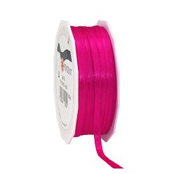 Foto van 1x luxe hobby/decoratie fuchsia roze satijnen sierlinten 0,6 cm/6 mm x 50 meter - cadeaulinten